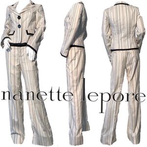 NWT Nanette Lepore pinstripe work suit blazer pant